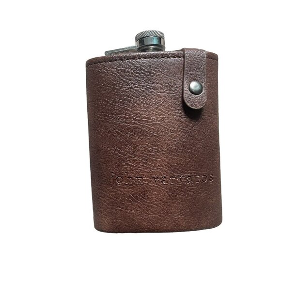 John Varvatos Limited Edition Stainless Steel Flask w/ Brown Case New in… - Picture 6 of 9